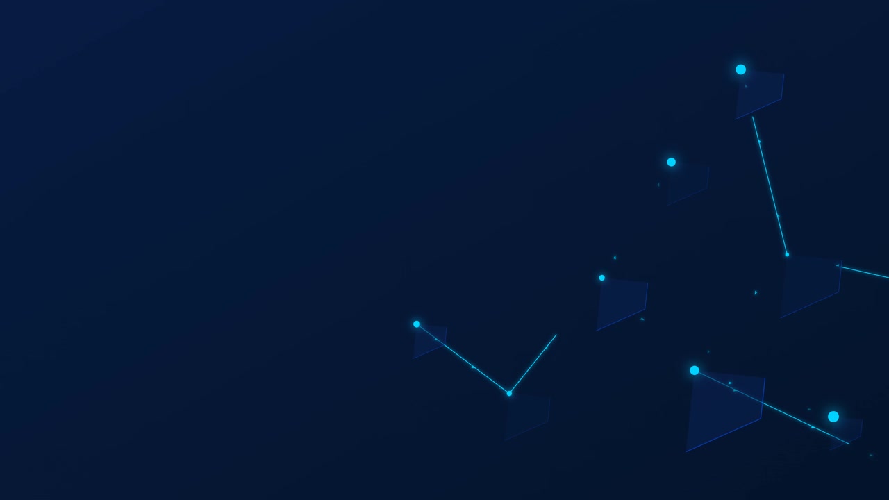 Abstract Digital Network Connection with Glowing Blue Nodes and Lines
