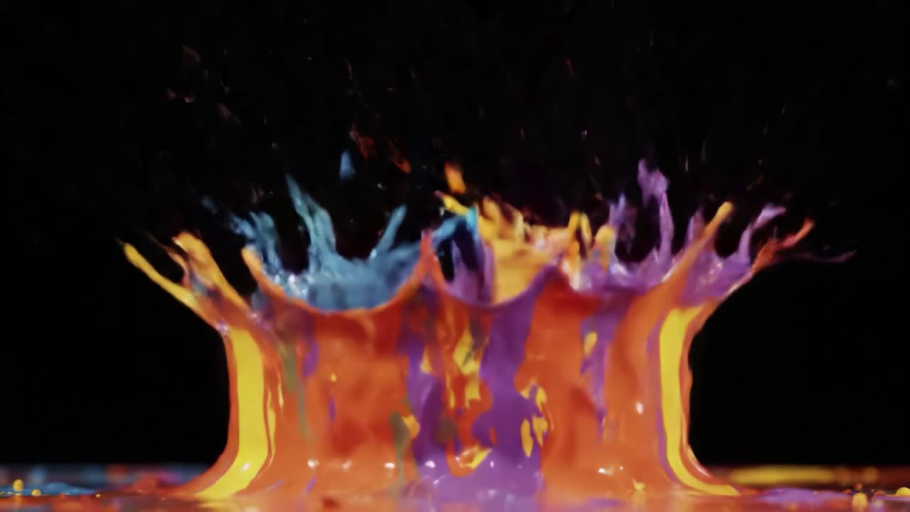 salpicaduras de pintura de colores