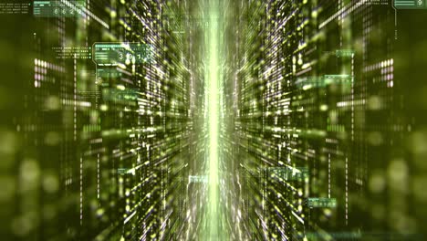 futuristic digital abstract particles grid