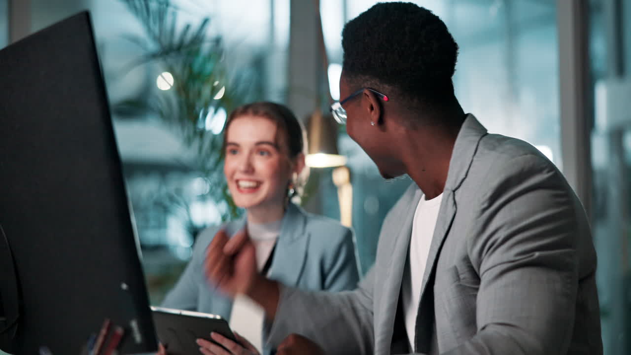 Business colleagues collaborating in a modern office setting