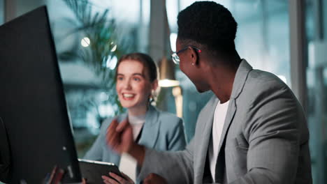 business colleagues collaborating in a modern office setting