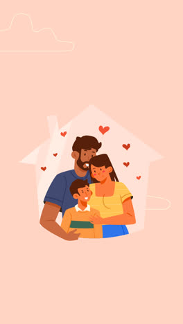 Eine-Animation-Einer-Handgezeichneten-Illustration-Zum-Internationalen-Tag-Der-Familie