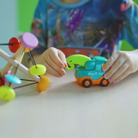 child playing at home