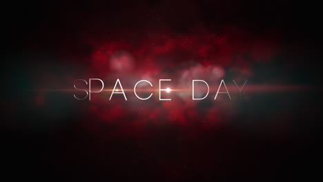 Space-Day-with-flash-of-star-and-red-dramatic-cloud-in-galaxy