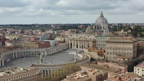 st. peter's basilica in rome and its imposing square. italy, vatican. san pietro