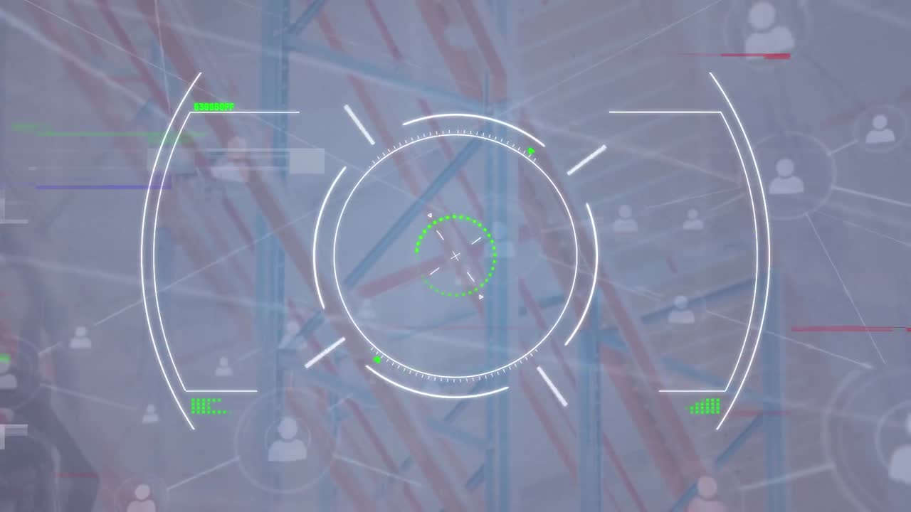 анимация видоискателя с сбоями и соединениями