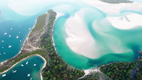 noosa heads river, blue sea, nature reserve and laidback beach in queensland, australia