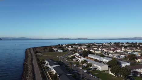 aerial drone footage of treasure island, california