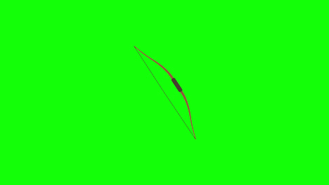 Archery-shooting-an-arrow-green,-screen-motion-graphic-animation-video,-transparent-background.