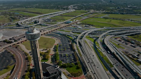 complex multilane highway intersection