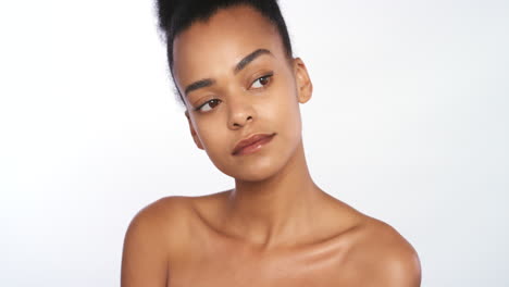 black woman, beauty and luxury skincare