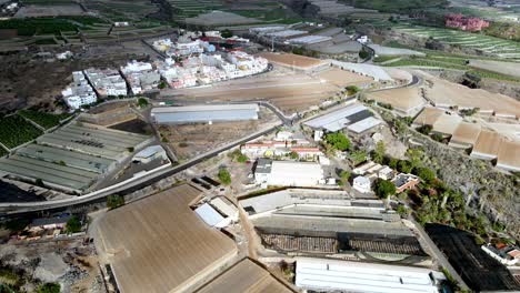 dron view of bana farm in spain