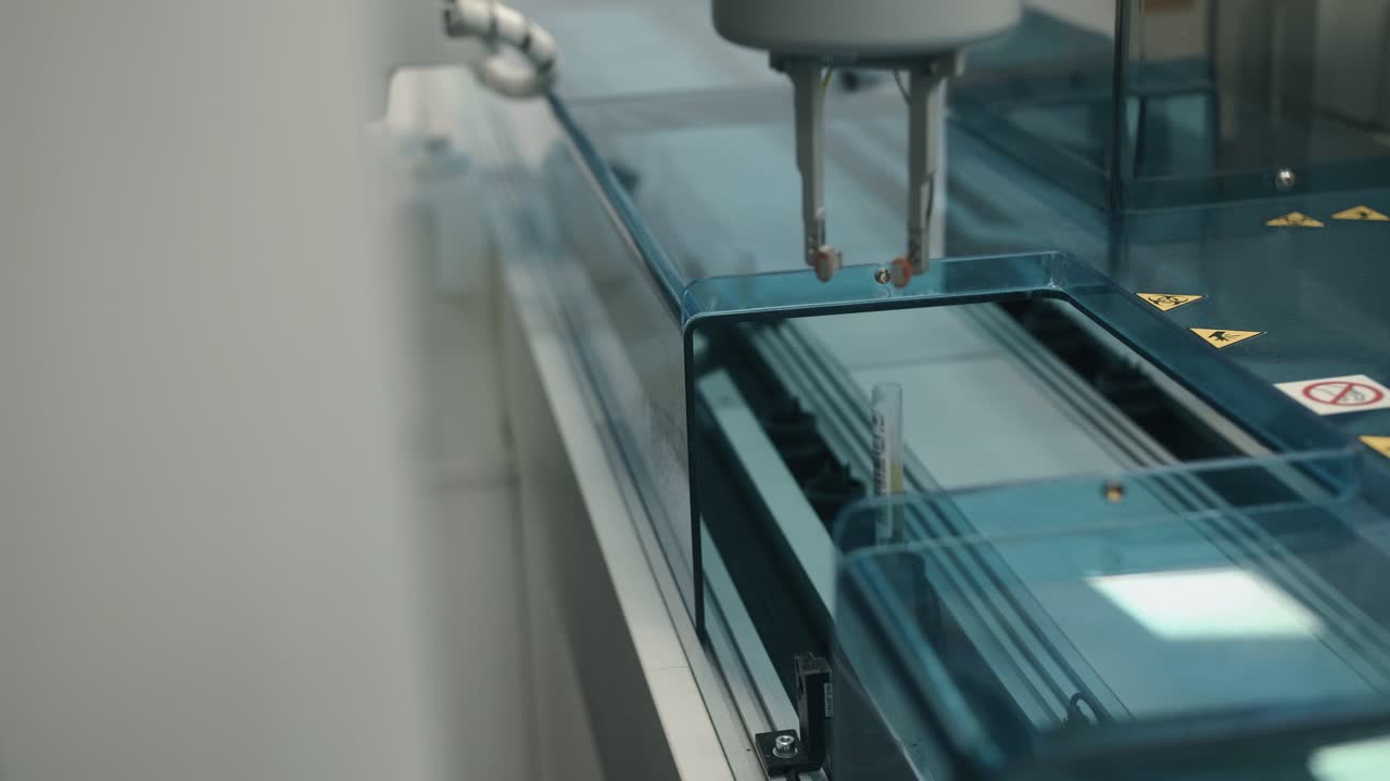 Detail shot of a machine in a medical facility laboratory