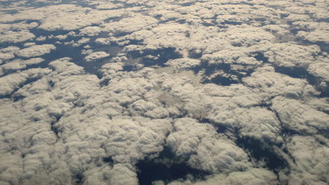 overfly group of clouds seen from above