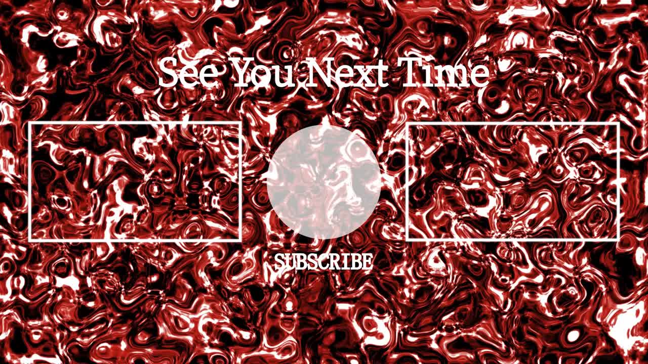 액체 금속 이동 엔드 카드 엔딩 스크린 모션 그래픽