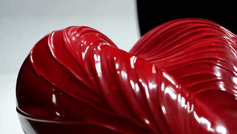 red abstract heart sculpture