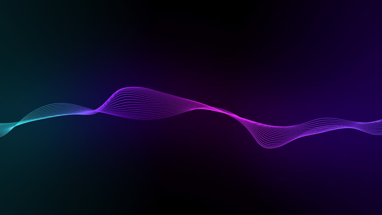 Abstract colorful wavy lines background looped animation. bright neon blue and violet colors. Modern futuristic colorful live wallpaper, screensaver. neon glowing waves. motion graphics stock footage
