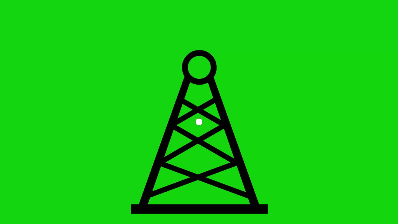 루프 애니메이션 라디오 안테나 파동 아이콘