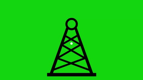 loop animation radio antenna waves icon