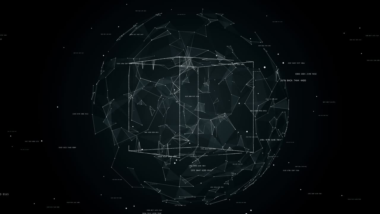 cubo en esfera animación de bucle sin costuras