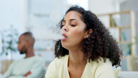 Adicción,-Hábito-Y-Una-Mujer-Fumando