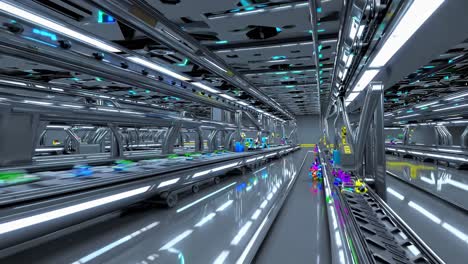 futuristic automated manufacturing facility