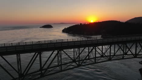 Luftaufnahme-Von-Autos,-Die-An-Einem-Sommerabend-Bei-Sonnenuntergang-über-Den-Täuschungspass-Fahren