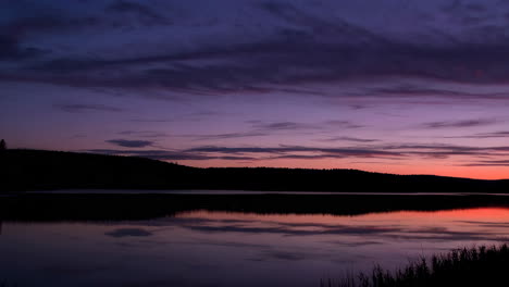 sunset over a calm lake