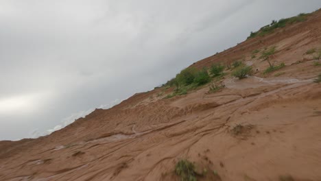 Paisaje-árido-Del-Desierto-De-La-Tatacoa-En-Huila,-Colombia---Fpv-Aéreo