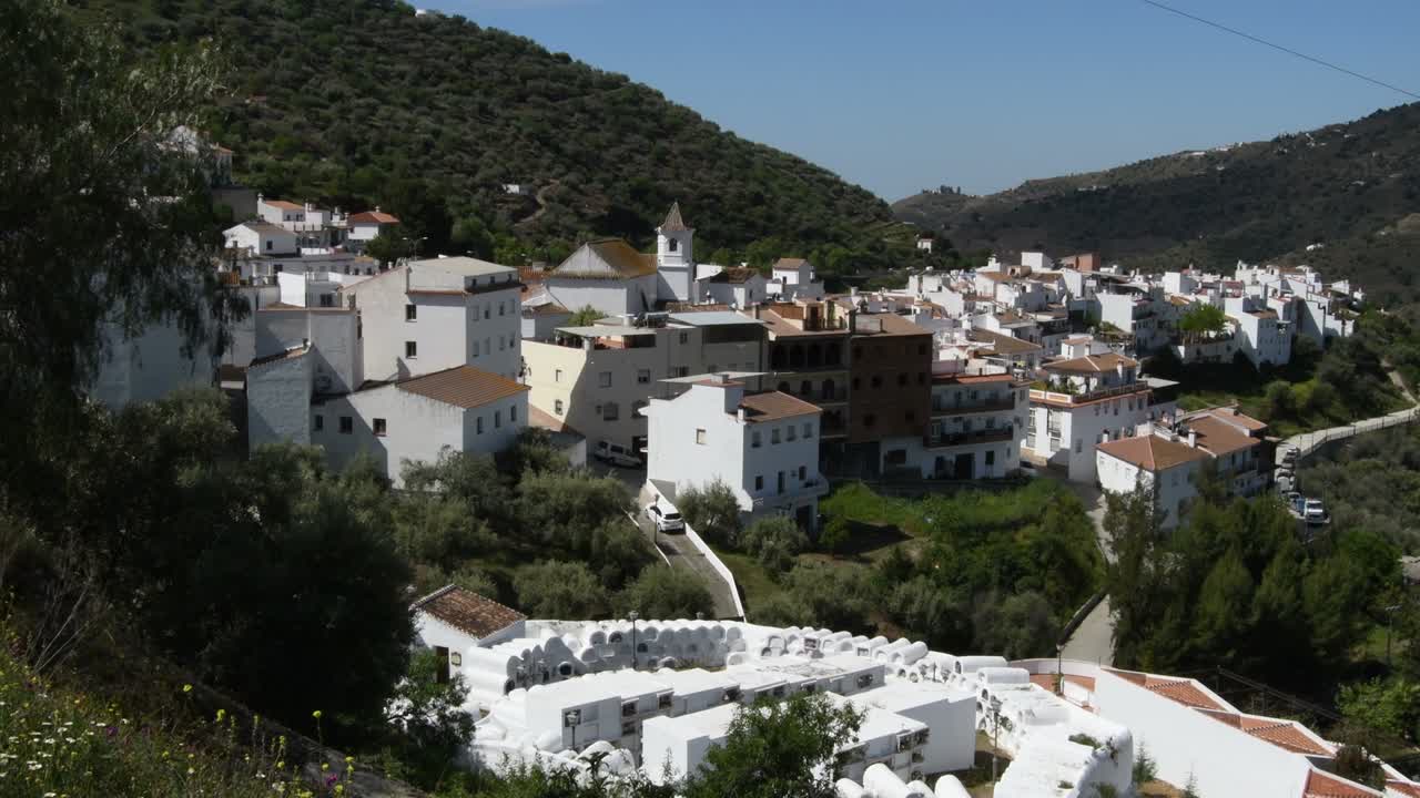 Sayalonga, andalucia village, with her round cemetery