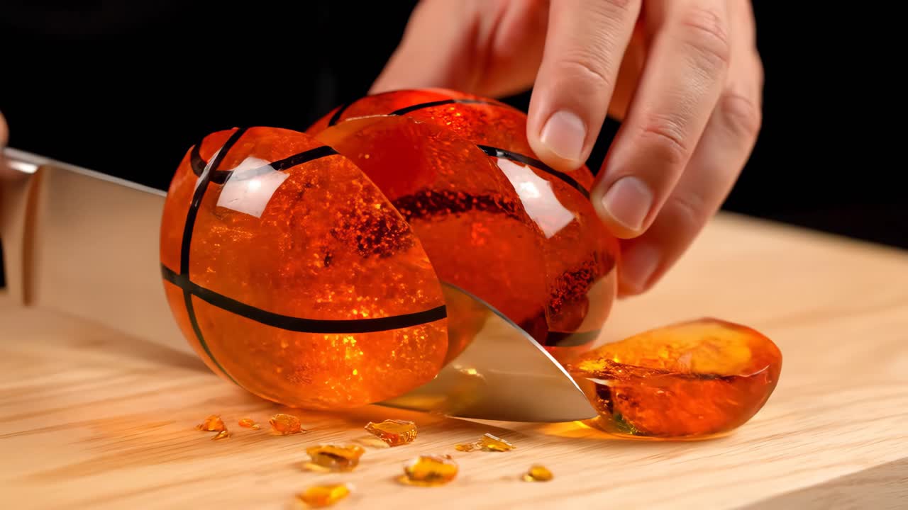 Cutting a Jelly Basketball