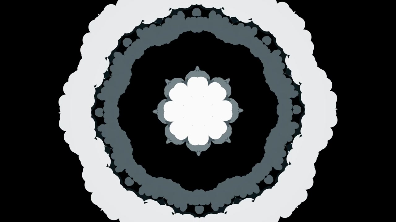 Abstract Grey and White Mandala Pattern