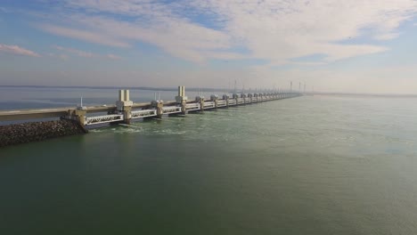 Aerial:-The-famous-storm-surge-barrier-in-the-south-west-of-the-Netherlands