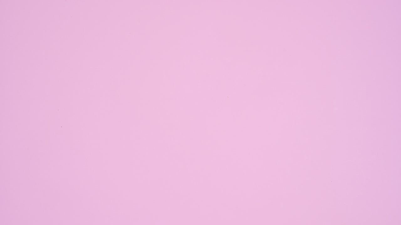 Love Valentine's day balloon appear on pastel pink theme. Stop motion flat lay