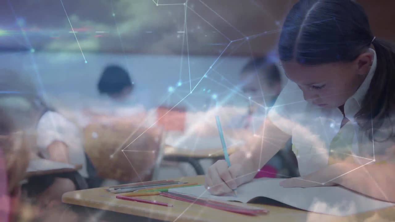 여학생들의 글쓰기를 통한 연결 네트워크의 애니메이션