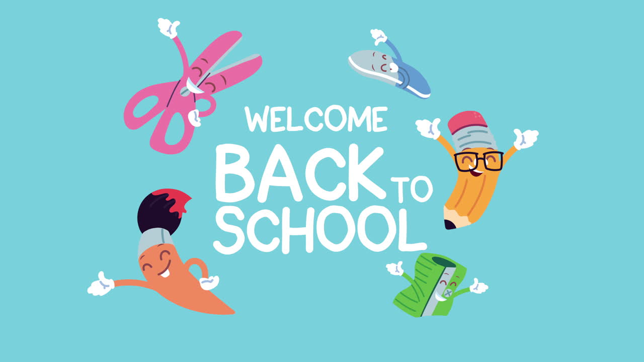 학교로 돌아가기 만화 학교 용품