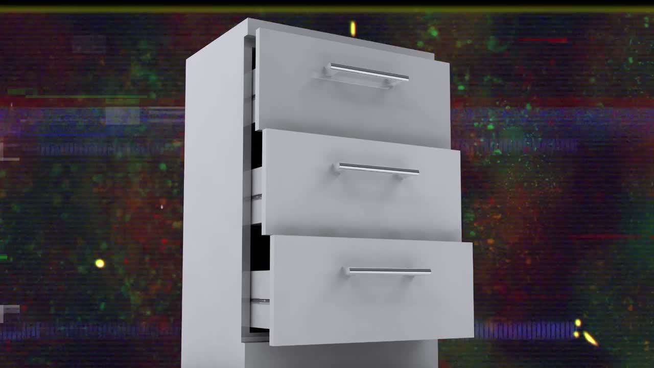 animación del armario sobre el fallo en fondo oscuro.