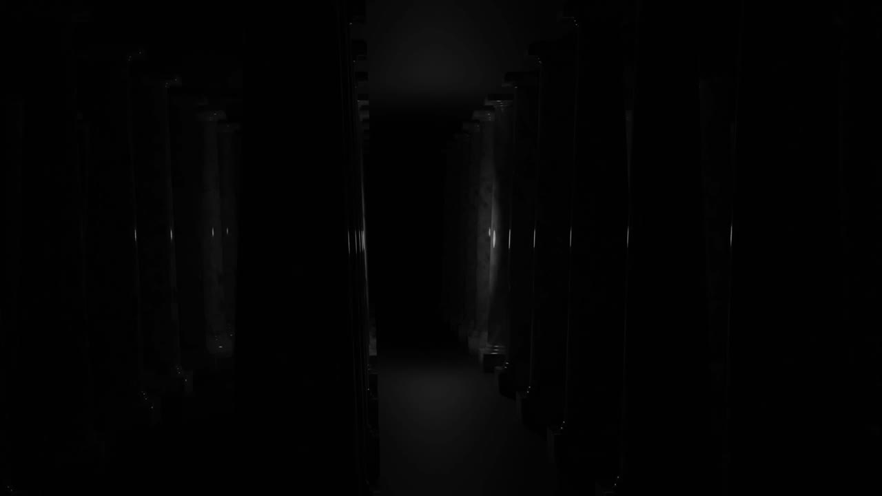 túnel oscuro y minimalista