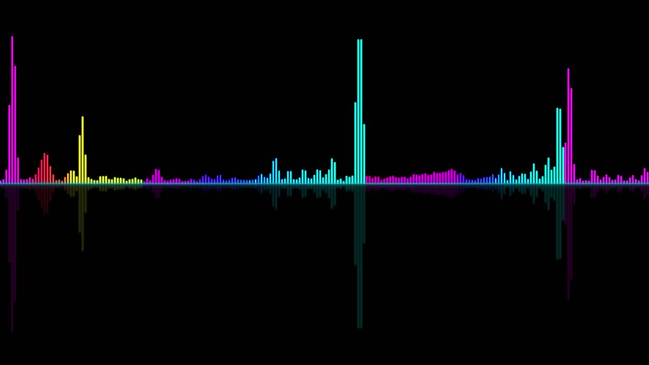 4k music equalizer audio waves or sound frequency in lines equalizer animation visualization of