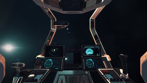 vista desde la cabina de la nave espacial - viajando de marte a la tierra
