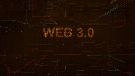 3.0 parole web icona codice digitale tecnologia background stock video intelligenza artificiale, tecnologia, immagine generata digitalmente, icona, tridimensionale