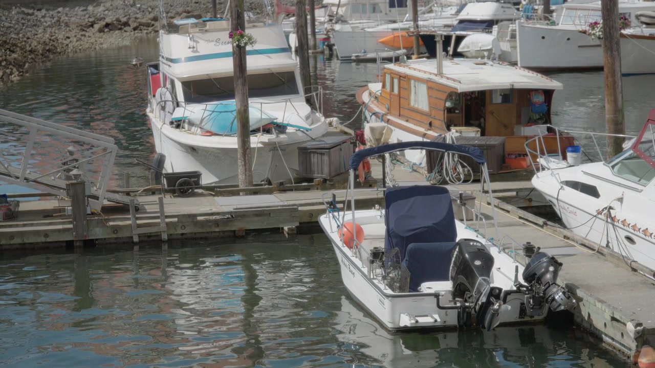 Barche e yacht ormeggiate nel porto