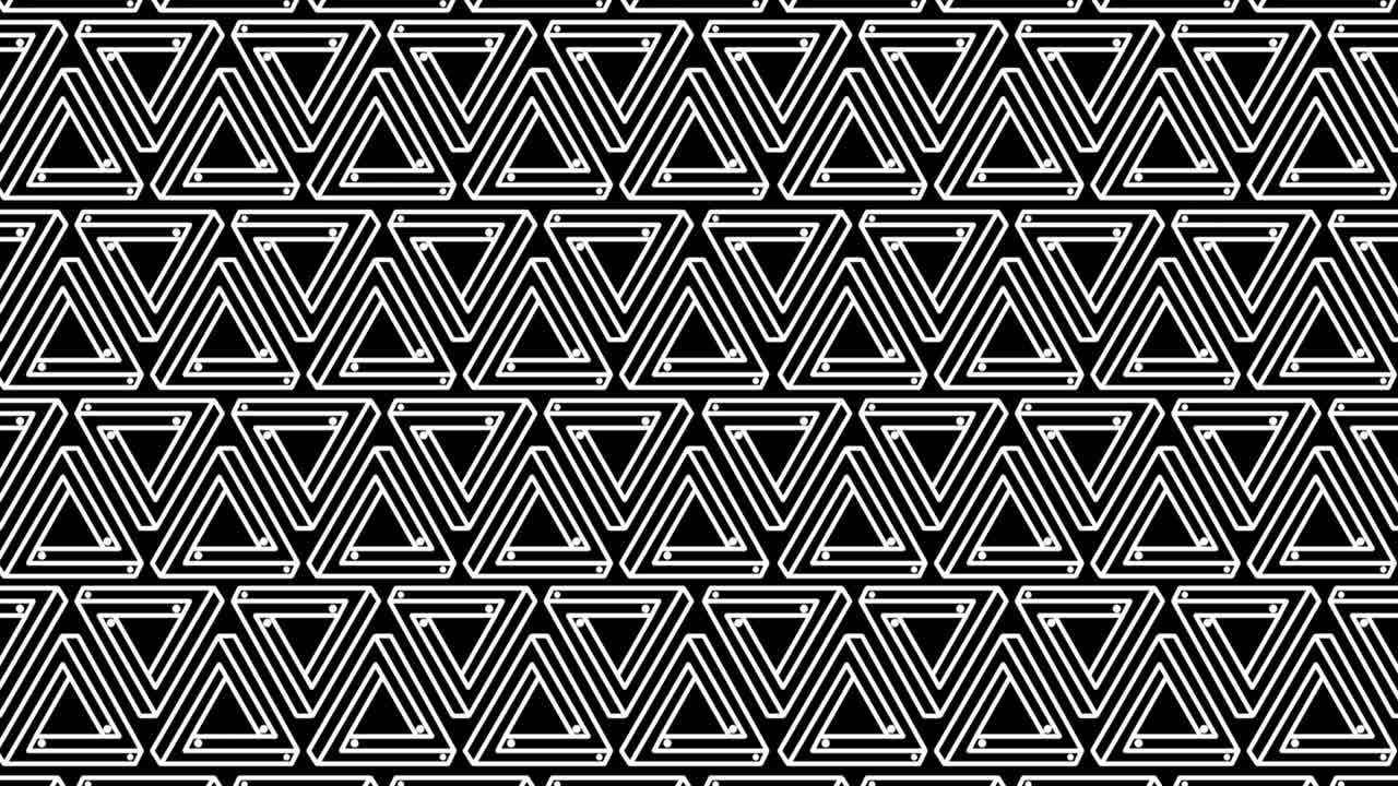 Set of two isometric patterns background and individual, black and White for alpha Channel or chroma key.