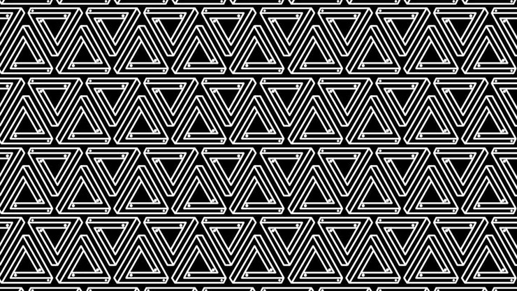 Set di due pattern isometrici, sfondo e singolo, in bianco e nero per canale alfa o chroma key