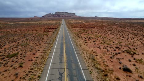 road, highway to infinity near prescott arizona in desert