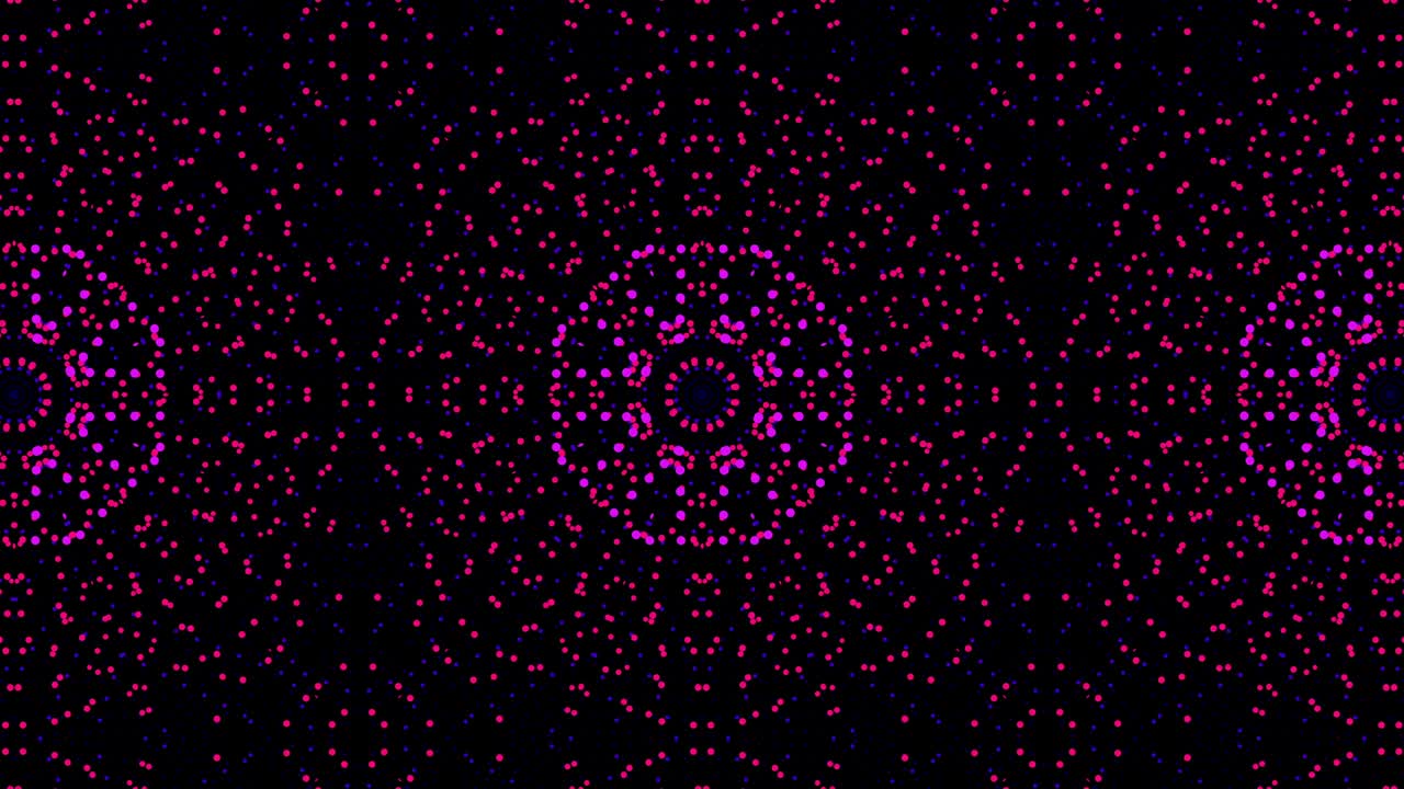 animación en bucle sin costuras abstracta del fractal de mandala digital. 4k partículas florales multicolores concepto de gráficos de movimiento de cuadrícula. fondo caleidoscópico para yoga, meditación, fitness, clubes, etc.