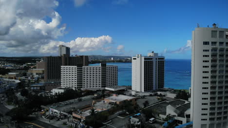 Beach-view.-Drone-footage-of-Guam,-America