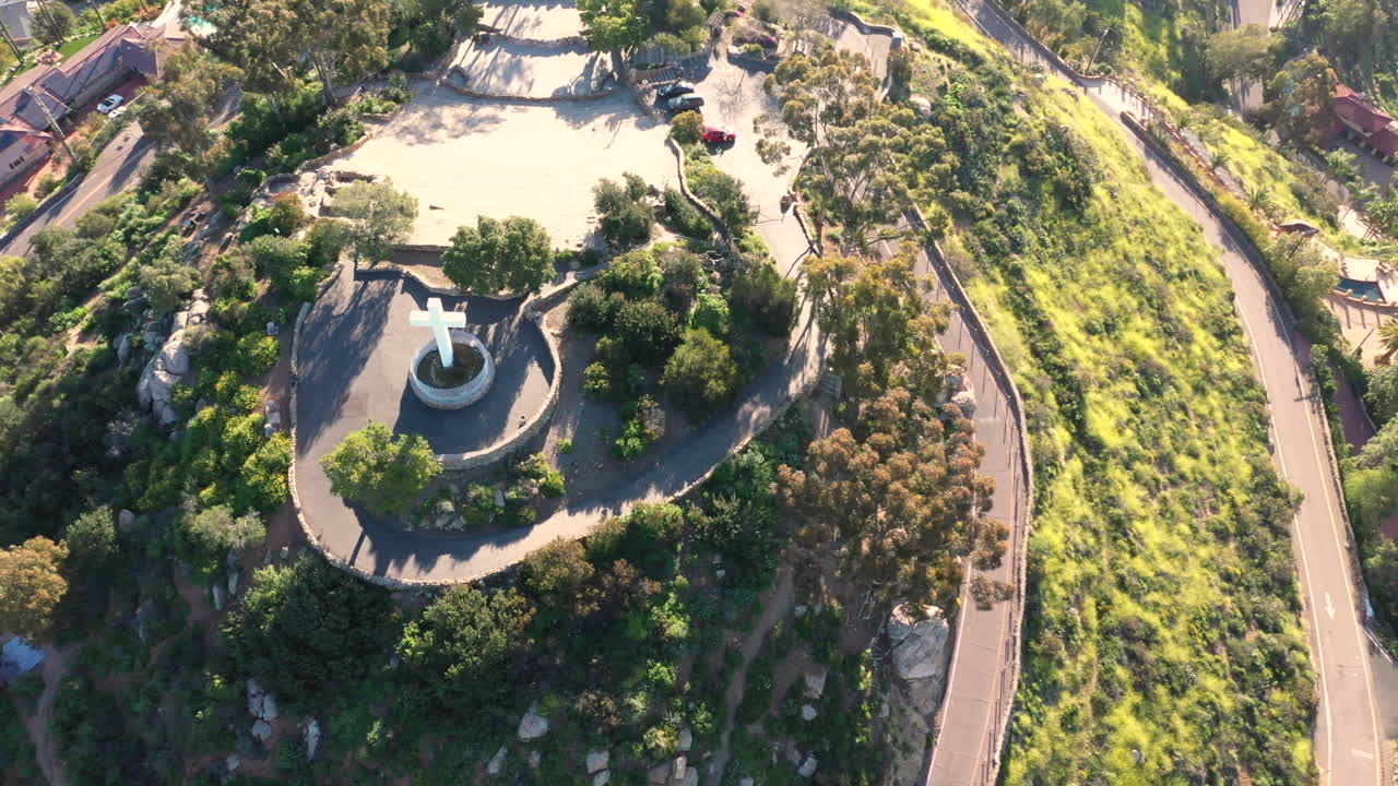 후지산 상공을 비행하는 무인 항공기의 공중