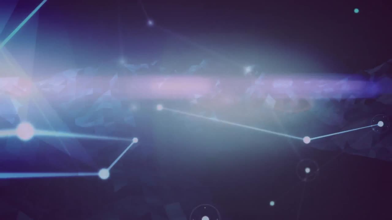 animación de redes de conexiones sobre montañas giratorias