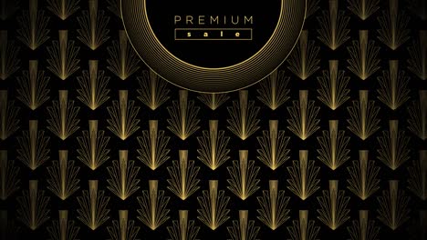 premium sale golden poster design on black background in 4k video.